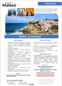 Read more about the article Zapraszamy na pielgrzymkę do Fatimy